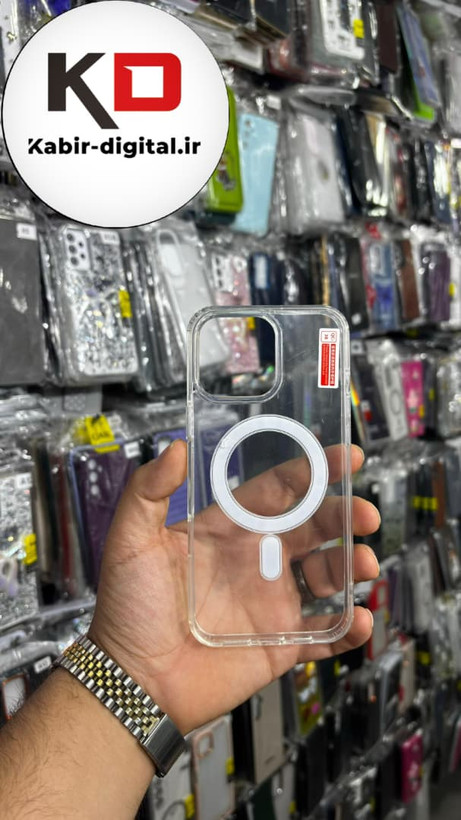 قاب گوشی iPhone 16 Pro Max آیفون شفاف مگ سیف دار MagSafe اورجینال ایربگ دار
