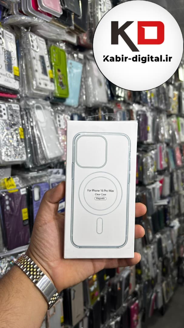 قاب گوشی iPhone 16 Pro Max آیفون شفاف مگ سیف دار MagSafe اورجینال ایربگ دار
