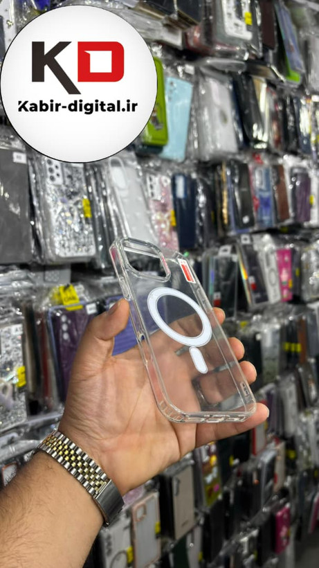 قاب گوشی iPhone 16 Pro Max آیفون شفاف مگ سیف دار MagSafe اورجینال ایربگ دار