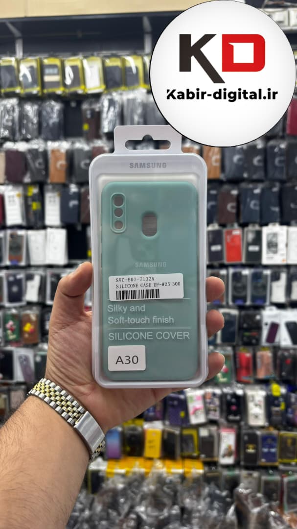 قاب گوشی Galaxy A30 / A20 سامسونگ سیلیکونی های کپی زیربسته محافظ لنز دار سبز آبی