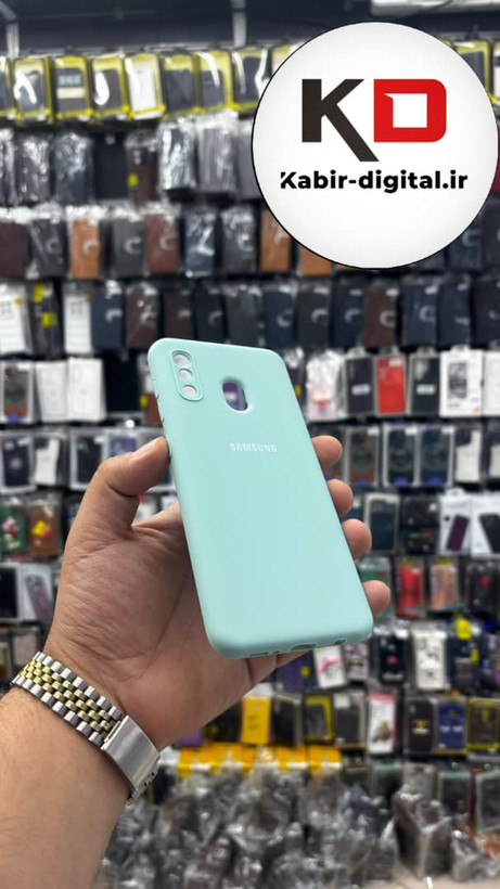 قاب گوشی Galaxy A30 / A20 سامسونگ سیلیکونی های کپی زیربسته محافظ لنز دار سبز آبی