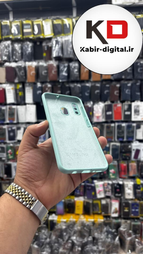 قاب گوشی Galaxy A30 / A20 سامسونگ سیلیکونی های کپی زیربسته محافظ لنز دار سبز آبی