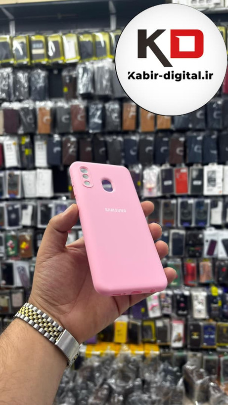قاب گوشی Galaxy A30 / A20 سامسونگ سیلیکونی های کپی زیربسته محافظ لنز دار صورتی روشن
