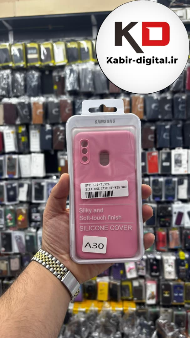 قاب گوشی Galaxy A30 / A20 سامسونگ سیلیکونی های کپی زیربسته محافظ لنز دار صورتی روشن