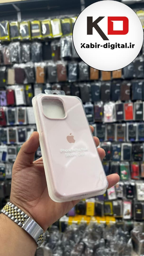 قاب گوشی iPhone 14 Pro Max آیفون سیلیکونی اورجینال پاک کنی درجه یک زیربسته صورتی