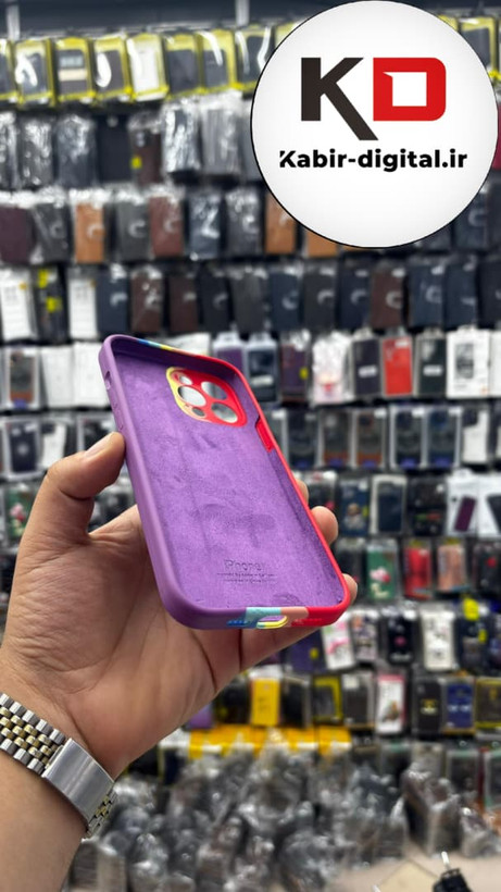 قاب گوشی iPhone 13 Pro Max آیفون سیلیکونی های کپی آبرنگی رنگین کمانی زیربسته محافظ لنزدار