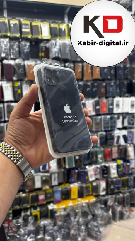 قاب گوشی iPhone 13 آیفون سیلیکونی اورجینال زیربسته محافظ لنزدار مشکی
