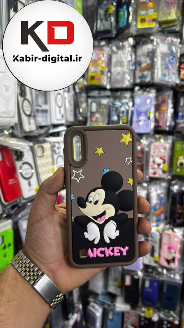 قاب گوشی Galaxy A10/M10 سامسونگ طرح سیلیکونی Solid عروسکی برجسته طرح میکی موس قهوه ایی