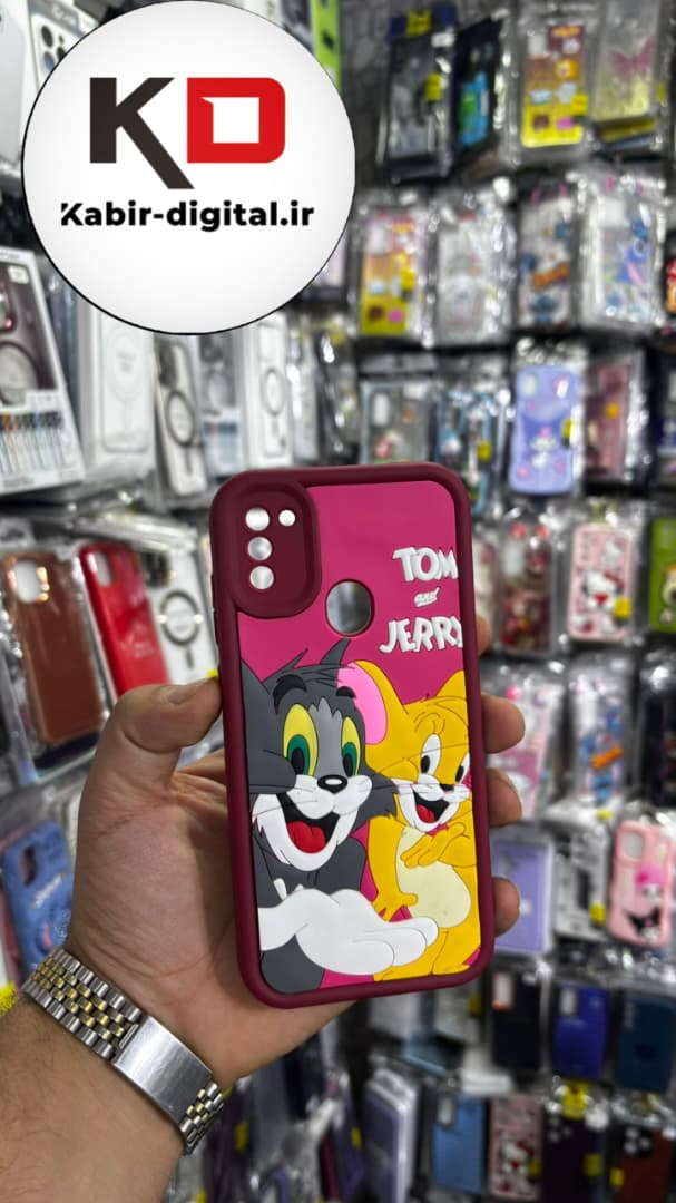 قاب گوشی Galaxy A11/M11 سامسونگ طرح سیلیکونی Solid عروسکی برجسته محافط لنز دار طرح تام و جری