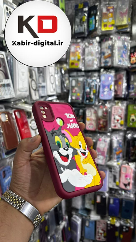 قاب گوشی Galaxy A11/M11 سامسونگ طرح سیلیکونی Solid عروسکی برجسته محافط لنز دار طرح تام و جری