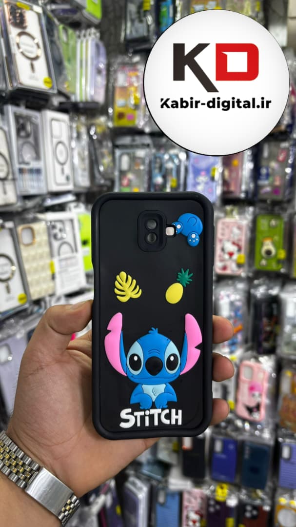 قاب گوشی Galaxy J6 Prime سامسونگ  طرح سیلیکونی Solid عروسکی برجسته محافظ لنز دار طرح استیج