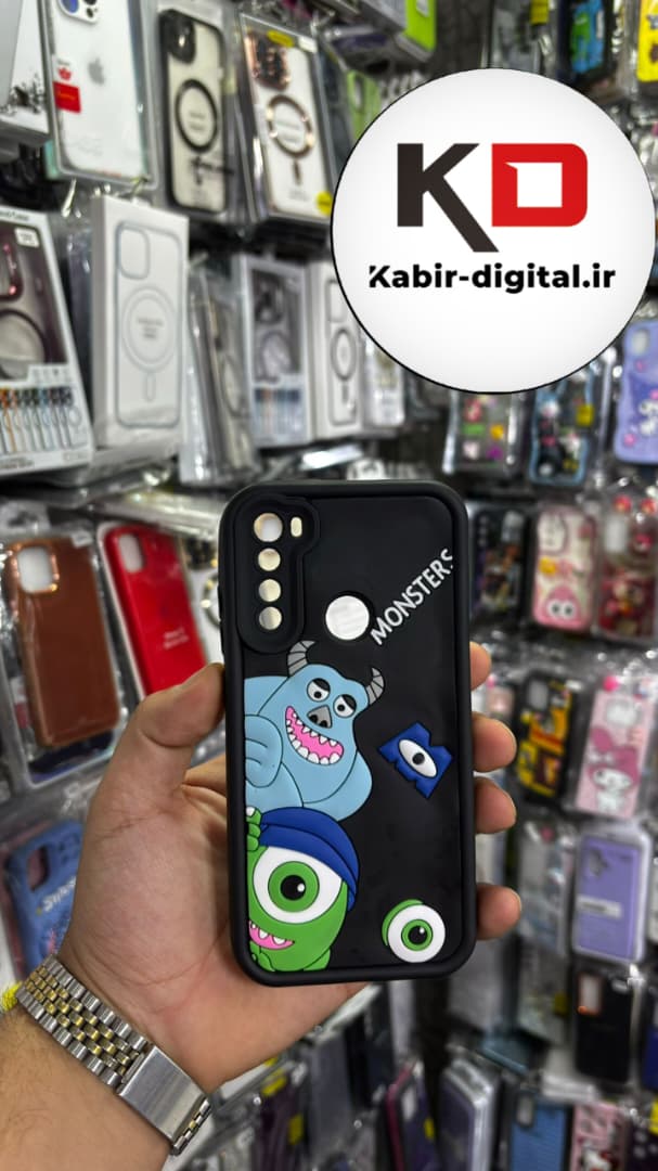 قاب گوشی Note 8 شیائومی طرح سیلیکونی Solid عروسکی برجسته محافظ لنز دار طرح سالیوان