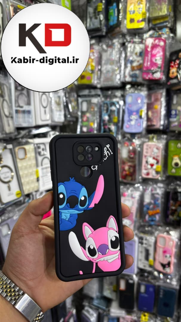 قاب گوشی Note 9 شیائومی طرح سیلیکونی Solid عروسکی برجسته محافظ لنز دار طرح استیج دو رنگ