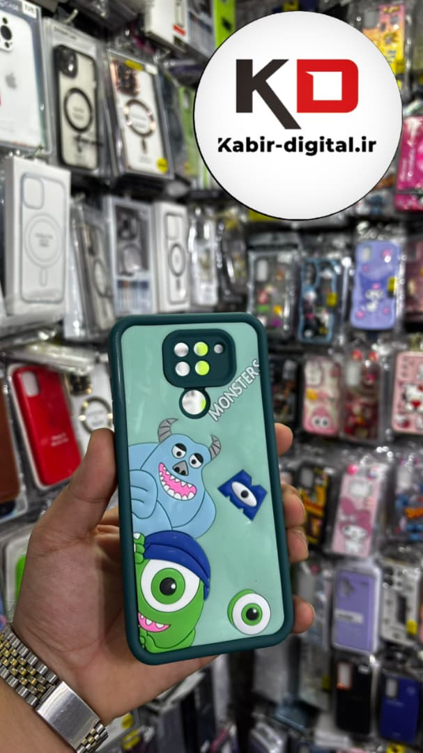 قاب گوشی Note 9 شیائومی طرح سیلیکونی Solid عروسکی برجسته محافظ لنز دار طرح سالیوان