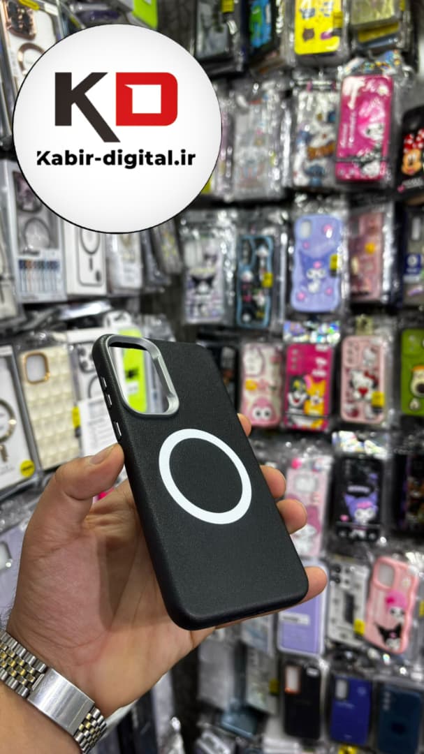 قاب گوشی Galaxy A73 سامسونگ لدر دیزاین SOFT Lether Design سیلیکونی طرح مگ سیف مشکی