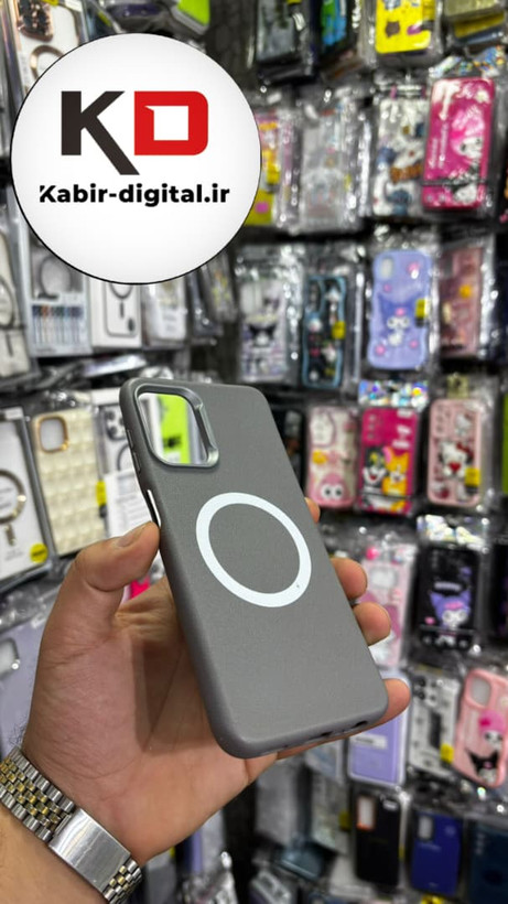 قاب گوشی Galaxy A13 / M13 / A23/A04s سامسونگ لدر دیزاین SOFT Lether Design سیلیکونی طرح مگ سیف طوسی