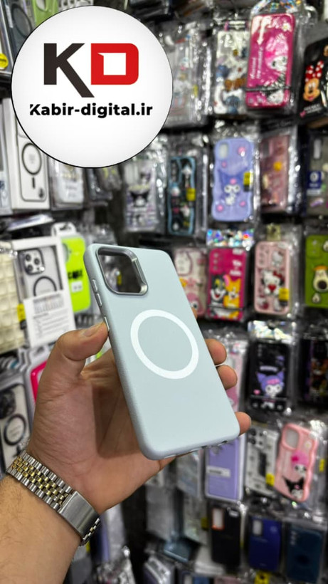 قاب گوشی Galaxy A32 4G سامسونگ لدر دیزاین SOFT Lether Design سیلیکونی طرح مگ سیف آبی کبریتی