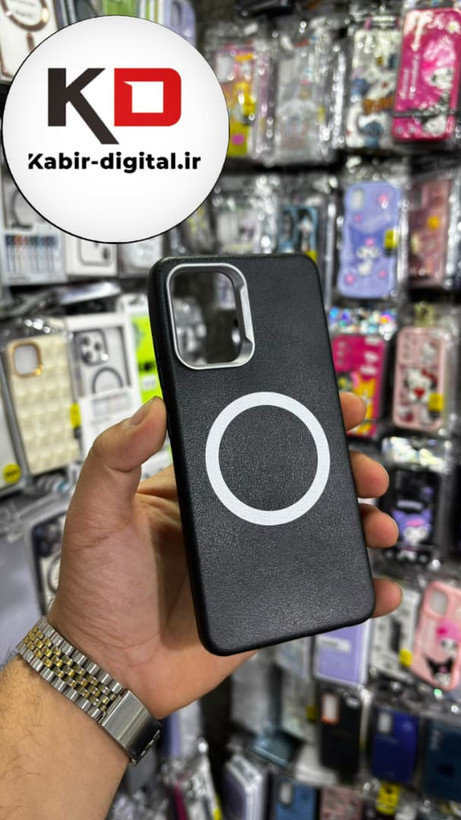 قاب گوشی Galaxy A32 4G سامسونگ لدر دیزاین SOFT Lether Design سیلیکونی طرح مگ سیف مشکی