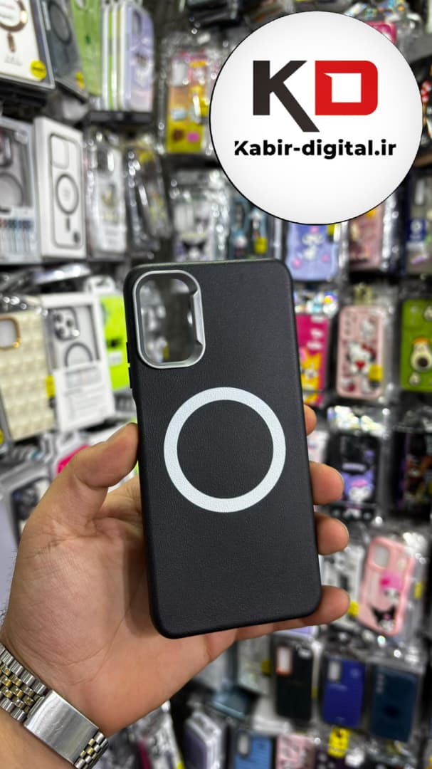 قاب گوشی Note 10 5g / POCO M3 Pro شیائومی لدر دیزاین SOFT Lether Design سیلیکونی طرح مگ سیف مشکی