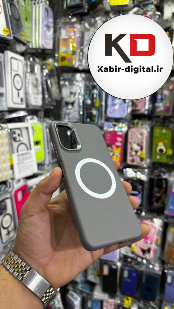 قاب گوشی Note 10 5g / POCO M3 Pro شیائومی لدر دیزاین SOFT Lether Design سیلیکونی طرح مگ سیف طوسی