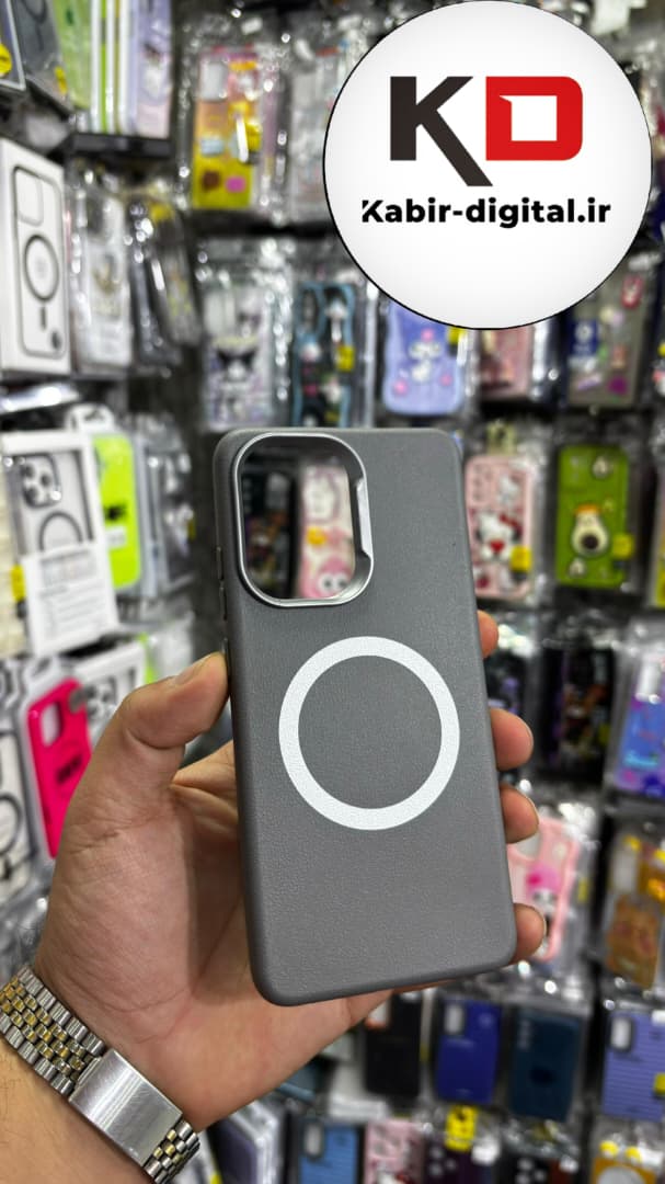 قاب گوشی POCO X7 Pro شیائومی لدر دیزاین SOFT Lether Design سیلیکونی طرح مگ سیف طوسی