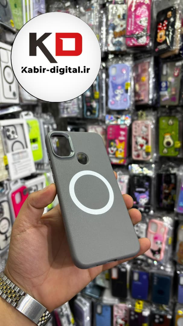 قاب گوشی Galaxy A11 / M11 سامسونگ لدر دیزاین SOFT Lether Design سیلیکونی طرح مگ سیف طوسی