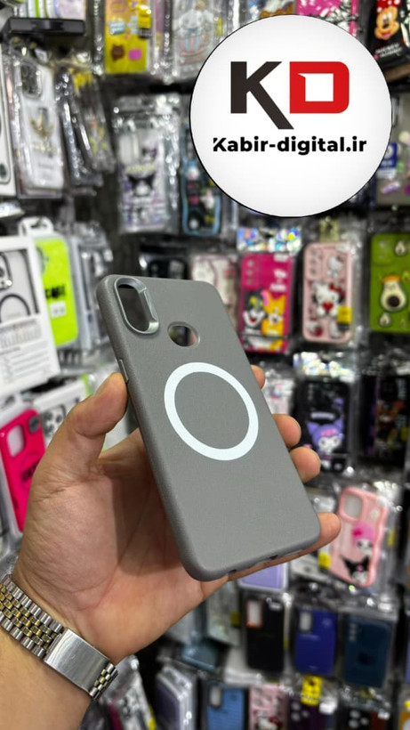 قاب گوشی Galaxy A10s سامسونگ لدر دیزاین SOFT Lether Design سیلیکونی طرح مگ سیف طوسی
