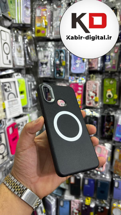 قاب گوشی Galaxy A10s سامسونگ لدر دیزاین SOFT Lether Design سیلیکونی طرح مگ سیف مشکی