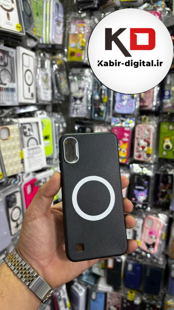 قاب گوشی Galaxy A10 / M10 سامسونگ لدر دیزاین SOFT Lether Design سیلیکونی طرح مگ سیف مشکی
