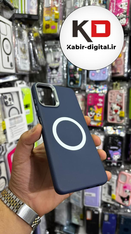 قاب گوشی Galaxy A06 سامسونگ لدر دیزاین SOFT Lether Design سیلیکونی طرح مگ سیف سرمه ایی