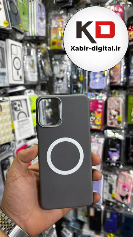 قاب گوشی Galaxy A06 سامسونگ لدر دیزاین SOFT Lether Design سیلیکونی طرح مگ سیف طوسی