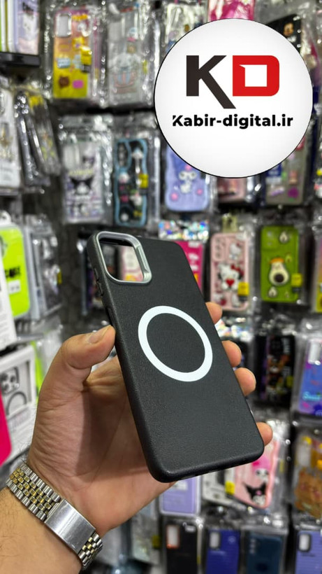 قاب گوشی Galaxy A06 سامسونگ لدر دیزاین SOFT Lether Design سیلیکونی طرح مگ سیف مشکی