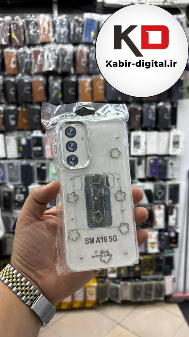 قاب گوشی Galaxy A16/A26 / A17 سامسونگ لاکچری شفاف رزینی طرح شاین لنز کرومی طرح ستاره