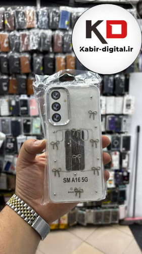 قاب گوشی Galaxy A16/A26 /A17سامسونگ لاکچری شفاف رزینی طرح شاین لنز کرومی طرح پاپیون