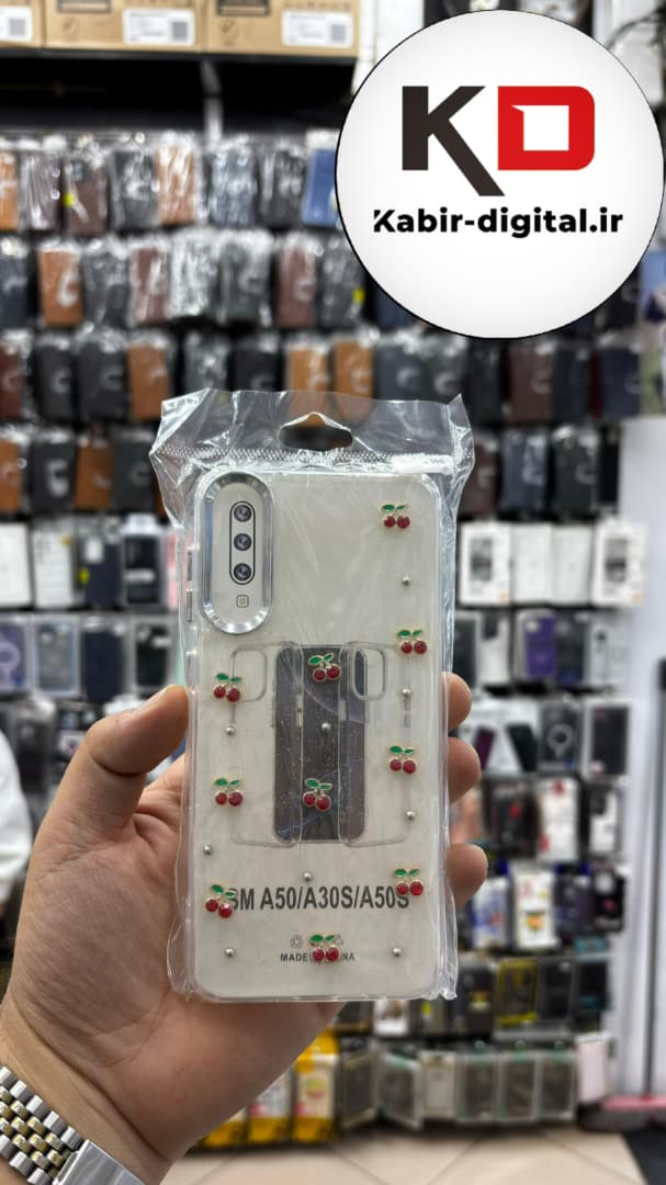 قاب گوشی Galaxy A50/A50s/A30s سامسونگ لاکچری شفاف رزینی طرح شاین لنز کرومی طرح گیلاس
