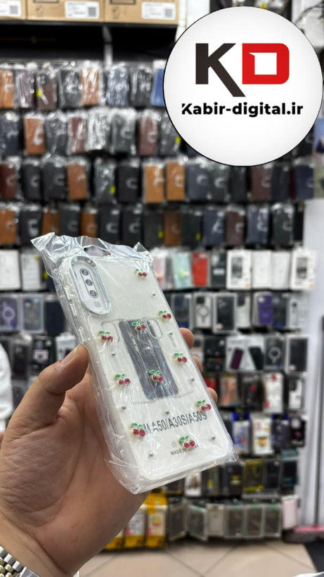 قاب گوشی Galaxy A50/A50s/A30s سامسونگ لاکچری شفاف رزینی طرح شاین لنز کرومی طرح گیلاس