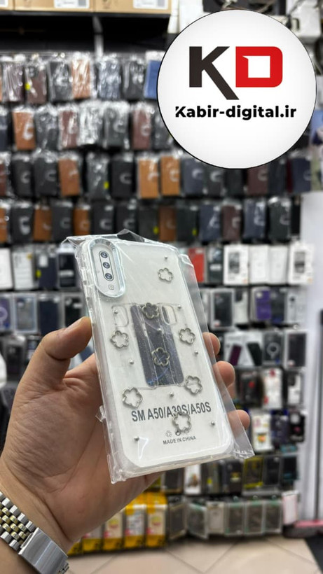 قاب گوشی Galaxy A50/A50s/A30s سامسونگ لاکچری شفاف رزینی طرح شاین لنز کرومی طرح ستاره