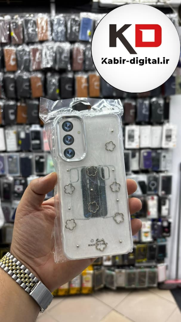 قاب گوشی Galaxy A15/A25/A24 سامسونگ لاکچری شفاف رزینی طرح شاین لنز کرومی طرح ستاره