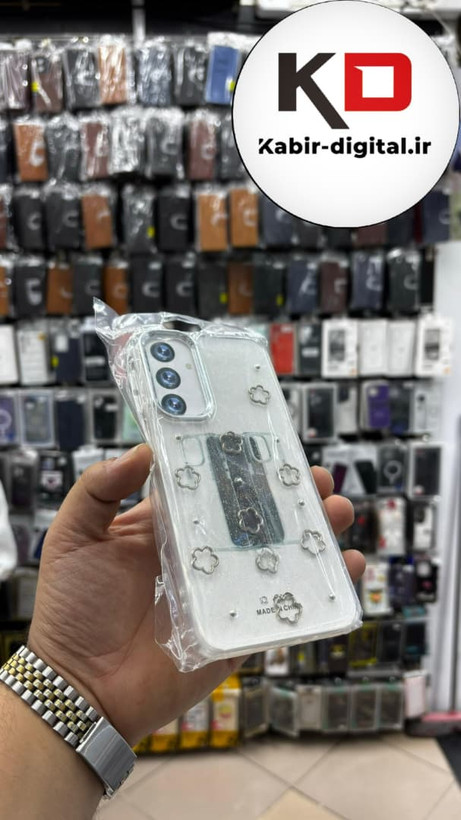 قاب گوشی Galaxy A55 / A35 سامسونگ لاکچری شفاف رزینی طرح شاین لنز کرومی طرح ستاره