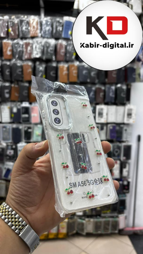 قاب گوشی Galaxy A56 / A36 سامسونگ لاکچری شفاف رزینی طرح شاین لنز کرومی طرح گیلاس