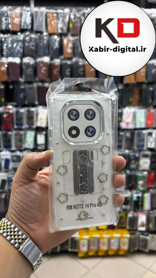 قاب گوشی Redmi Note 14 Pro 4G /Note 14 Pro 5G / Note 14 Pro Plus/ POCO X7 شیائومی لاکچری شفاف رزینی طرح شاین لنز کرومی طرح ستاره