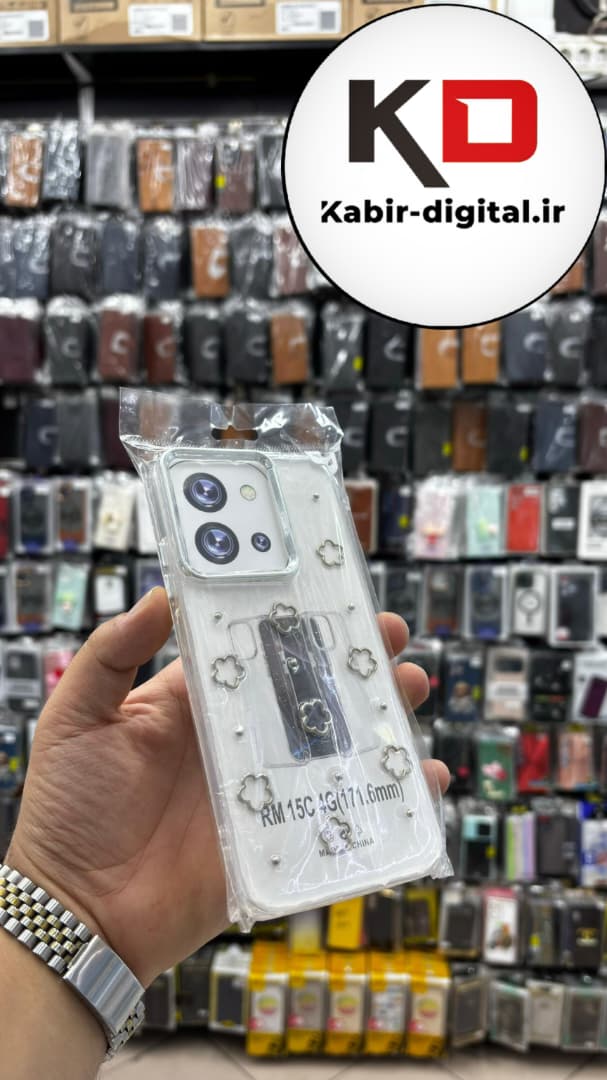 قاب گوشی Redmi 15c / POCO C85 شیائومی لاکچری شفاف رزینی طرح شاین لنز کرومی طرح ستاره