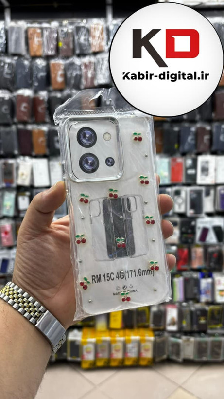قاب گوشی Redmi 15c/ POCO C85 شیائومی لاکچری شفاف رزینی طرح شاین لنز کرومی طرح گیلاس
