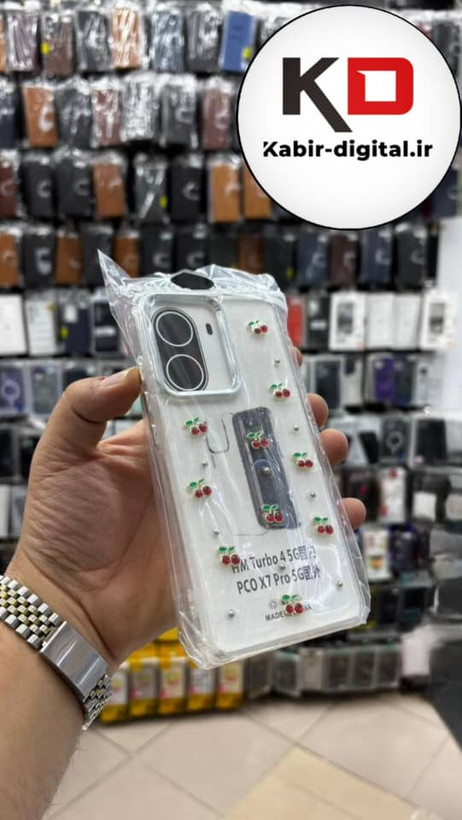 قاب گوشی Redmi turbo 4 5g / POCO X7 PRO شیائومی لاکچری شفاف رزینی طرح شاین لنز کرومی طرح گیلاس