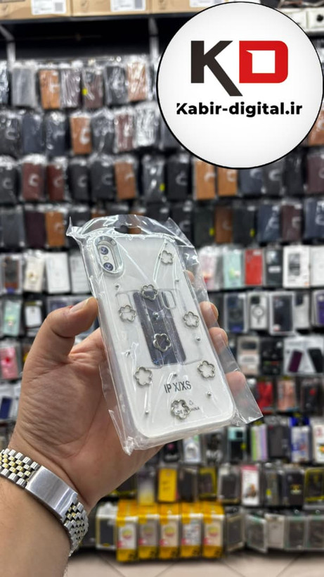 قاب گوشی iPhone Xs / X آیفون لاکچری شفاف رزینی طرح شاین لنز کرومی طرح ستاره