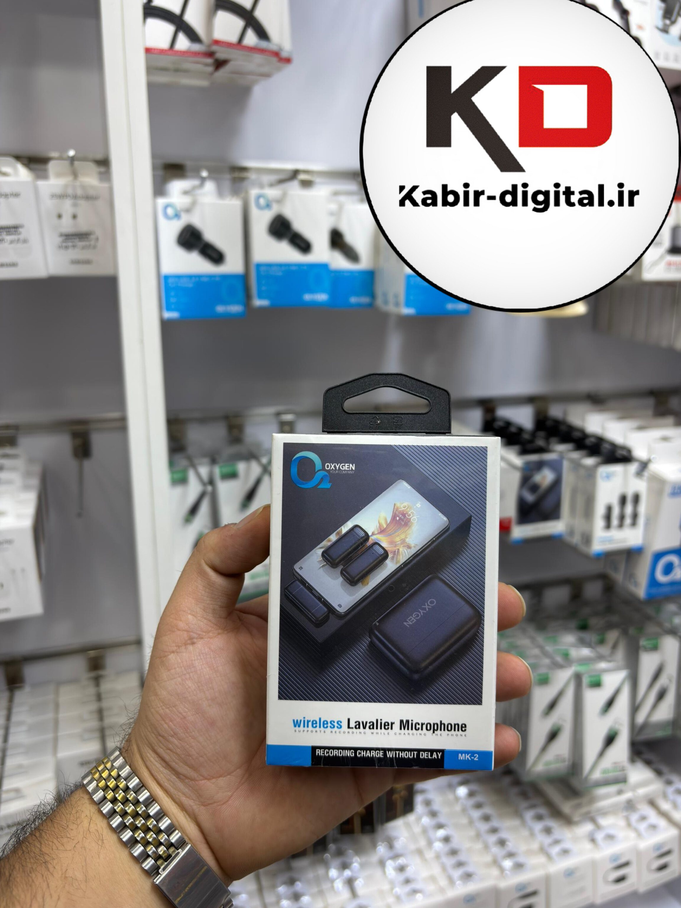 میکروفون یقه ای بی سیم اکسیژن مدل MK-2 دو کاربره