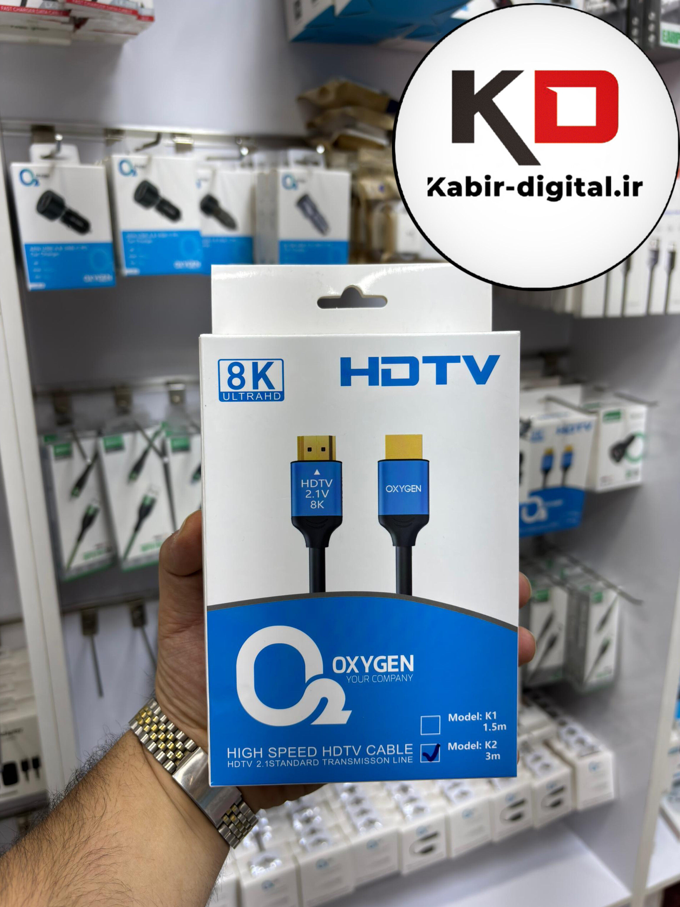 کابل HDMI اکسیژن مدل 8K طول ۱.۵ متر