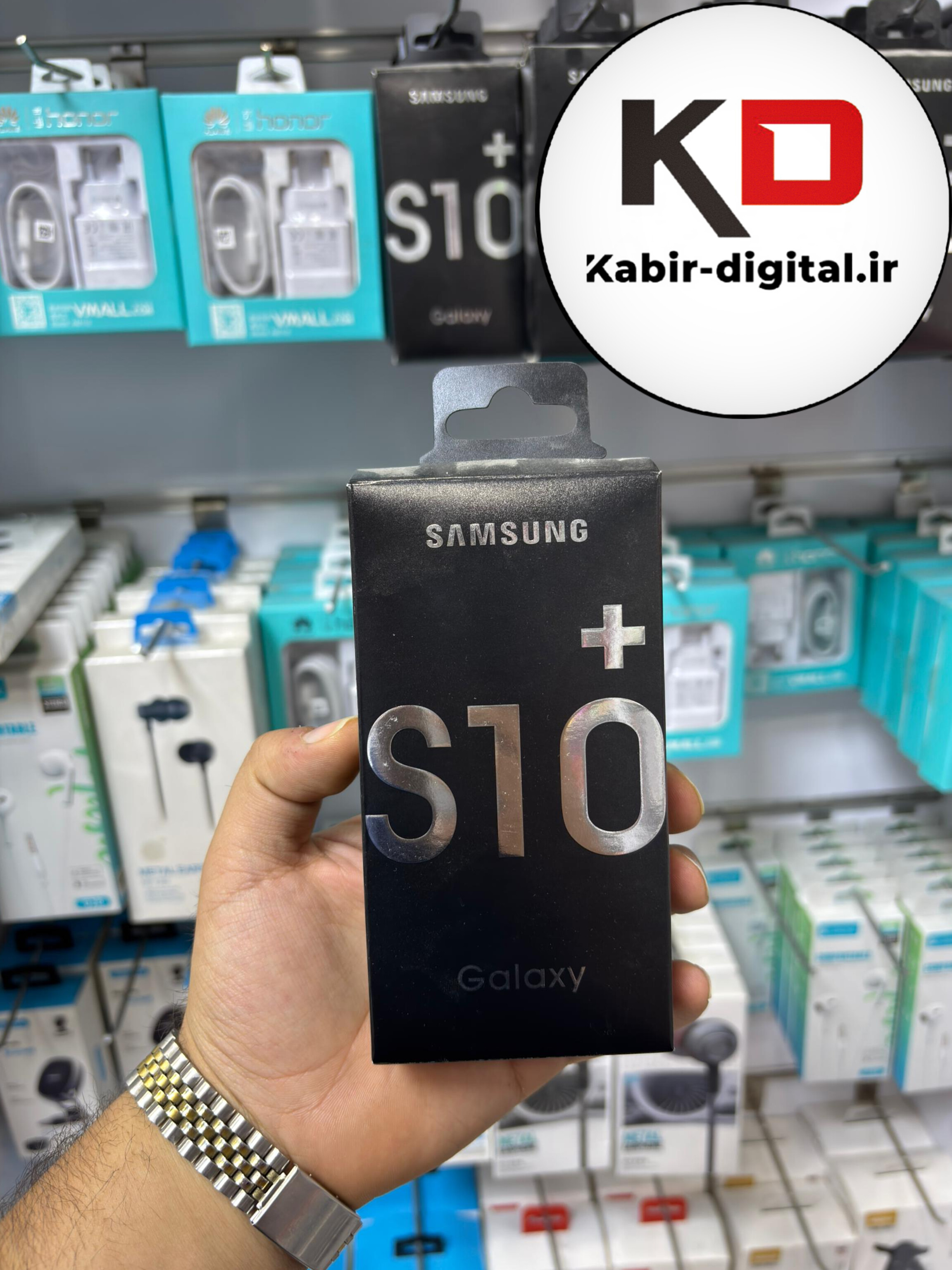 آداپتور سامسونگ +SAMSUNG S10 دوپین مشکی همراه کابل اصلی اورجینال