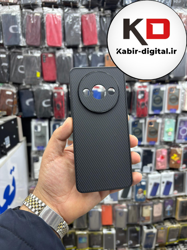 قاب گوشی Redmi A3 / Redmi A3x شیائومی Hatching Case سیلیکونی طرح هاشور ایربگ دار محافظ لنز دار مشکی