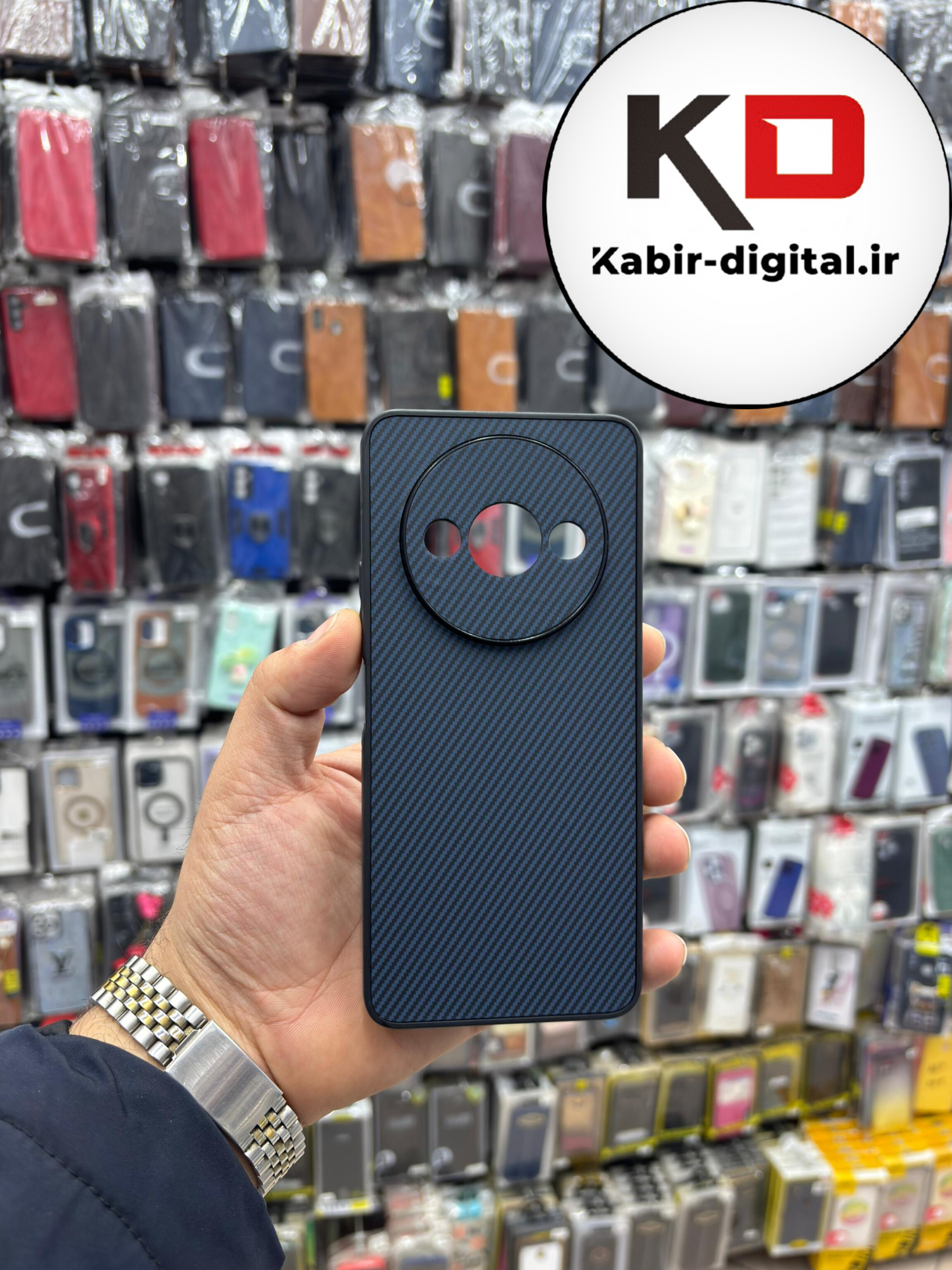 قاب گوشی Redmi A3 / Redmi A3x شیائومی Hatching Case سیلیکونی طرح هاشور ایربگ دار محافظ لنز دار سرمه ای